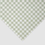 Sage-papier voor groen en wit gingham-patroonpapie tissuepapier (Detail)