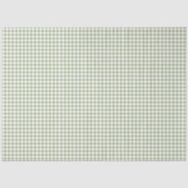 Sage-papier voor groen en wit gingham-patroonpapie tissuepapier