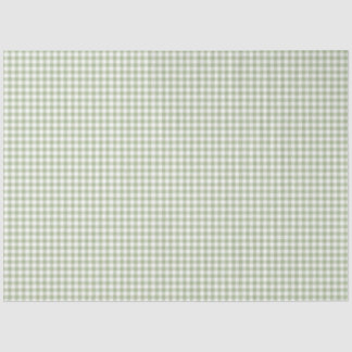 Sage-papier voor groen en wit gingham-patroonpapie tissuepapier