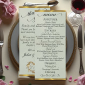 Sage Parel/Goud - Monogram & Bedankmenu Menu