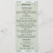 Sage Parel/Zilver - Monogram & Bedankmenu Menu (Voorkant)