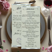 Sage Parel/Zilver - Monogram & Bedankmenu Menu