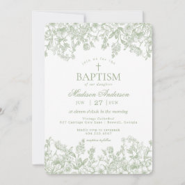 Sage Pastel Chinoiserie  Bloemendoop Kaart