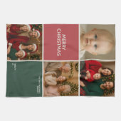 Sage Pastel Photos collage Christmas new year Theedoek (Horizontaal)