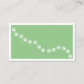 Sage Pawprints QR Code Pet Sitter Walking Services Visitekaartje (Achterkant)