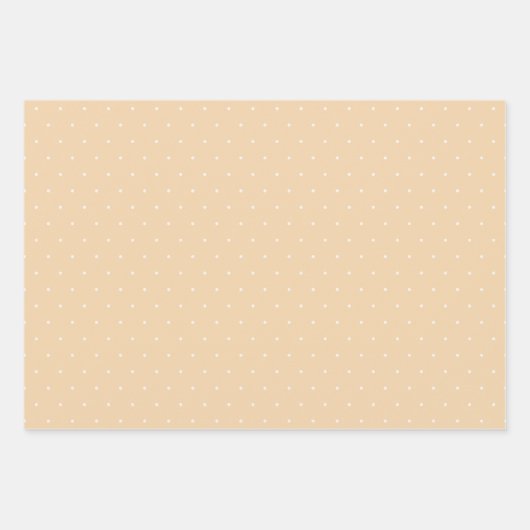 Sage Peach Plaid Bow Elegant Neutraal Baby shower Inpakpapier Vel (Voorkant 3)