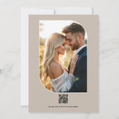 Sage, Perzik & Antieke Gouden Bloem Bruiloft Kaart (Achterkant)