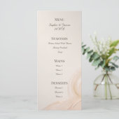 Sage Perzik Botanisch Trouwmenu Menu (Staand voorkant)