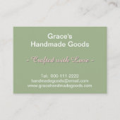 Sage Pink Business QR Code Foto's 3.5 x 2.5 Visitekaartje (Voorkant)