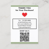 Sage Pink Earrings Logo Website QR Code Visitekaartje (Achterkant)