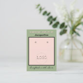 Sage Pink Earrings Logo Website QR Code Visitekaartje (Staand voorkant)