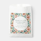 Sage Pink Floral Vrijgezellenfeest Custom Dank u Bedankzakje (Voorkant)
