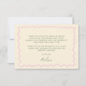 Sage Pink Whimsical Handwritten Bedankkaart (Achterkant)