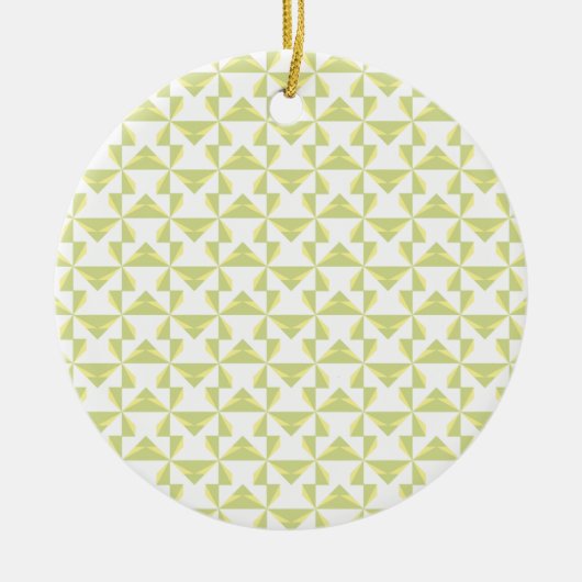 Sage Pinwheels Keramisch Ornament (Voorkant)