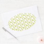 Sage Pinwheels Ovale Sticker (Envelop)