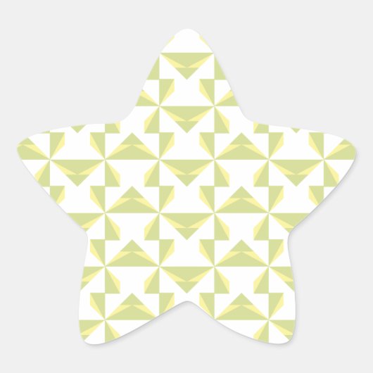 Sage Pinwheels Ster Sticker (Voorkant)