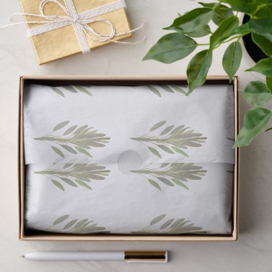 Sage-plant botanische Waterverf Tissuepapier (Geschenk)