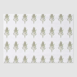 Sage-plant botanische Waterverf Tissuepapier