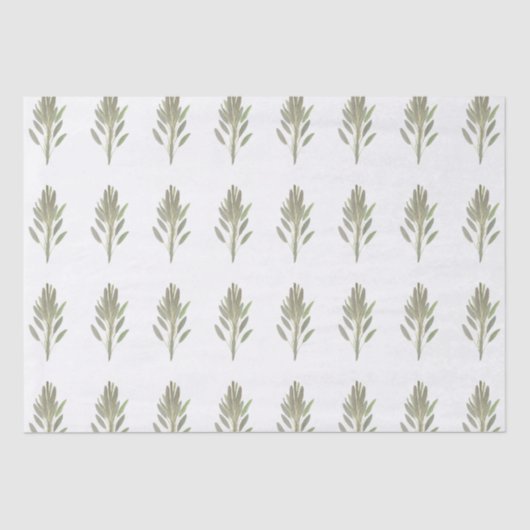 Sage-plant botanische Waterverf Tissuepapier (Voorkant)