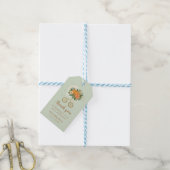 Sage Pompoen Baby Shower Bedankt Cadeaulabel (Met Touw)
