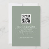 Sage Pompoenen Bloem QR Code Trouw Uitnodiging (Achterkant)