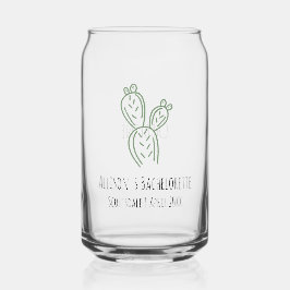 Sage Prickly Pear Cactus Bruidsfeest Geschenk Blikvorm Glas