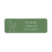 Sage Prickly Pear Cactus Retouradres Labels (Voorkant)