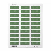 Sage Prickly Pear Cactus Retouradres Labels (Full Sheet)