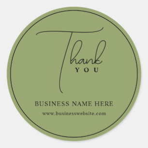 Sage Professionele Dank U Bedrijfs Event Ronde Sticker