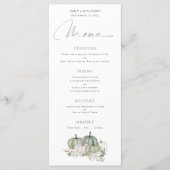 Sage Pumpkins Cream Florals Wedding Menu (Voorkant)