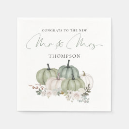 Sage Pumpkins Florals feliciteert de heer Mrs Wedd Servet