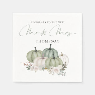 Sage Pumpkins Florals feliciteert de heer Mrs Wedd Servet