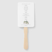 Sage Pumpkins Florals Wedding Programme Handwaaier (Achterkant)