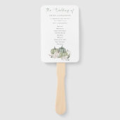 Sage Pumpkins Florals Wedding Programme Handwaaier (Voorkant)