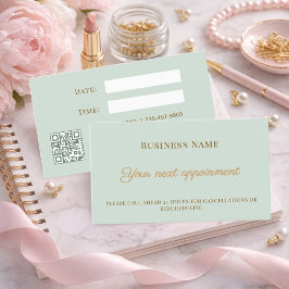 Sage QR business customer client appointment card Kortingskaartje