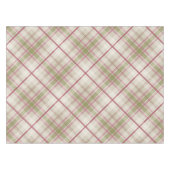 Sage raspberry crème diagonaal vlakpatroon tafelkleed (Voorkant (Horizontaal))