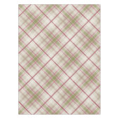 Sage raspberry crème diagonaal vlakpatroon tafelkleed (Voorkant)