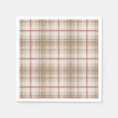sage raspberry spring plaid napkins servet (Voorkant)