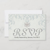 Sage-reactiekaart RSVP Kaartje (Voorkant)