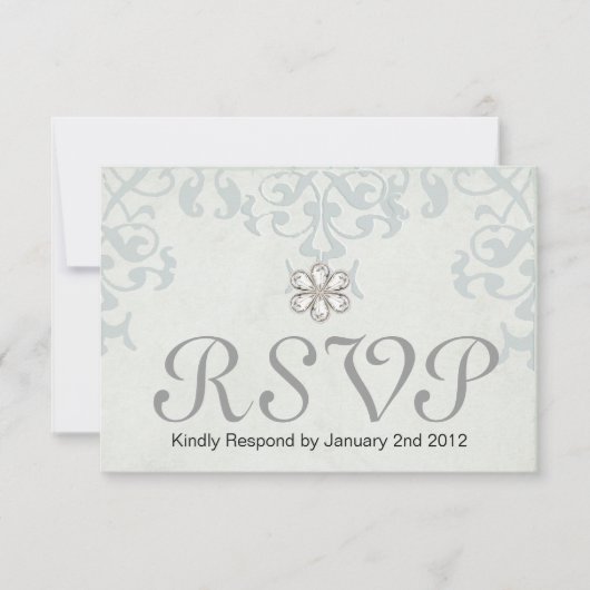 Sage-reactiekaart RSVP Kaartje (Voorkant)