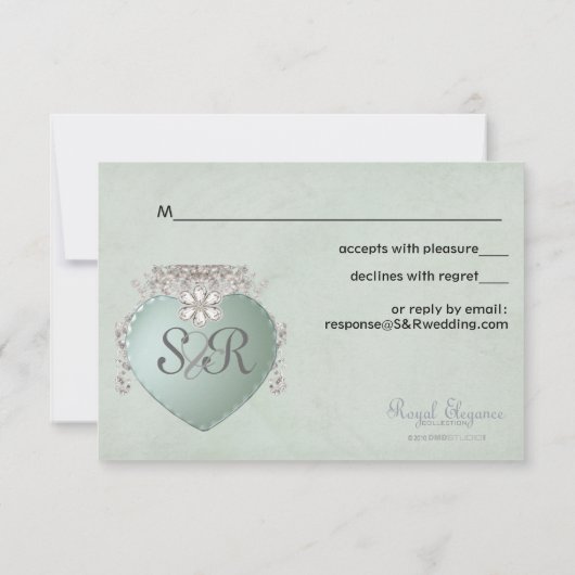 Sage-reactiekaart RSVP Kaartje (Achterkant)