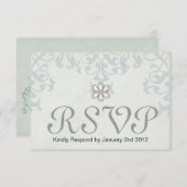 Sage-reactiekaart RSVP Kaartje (Voorkant / Achterkant)