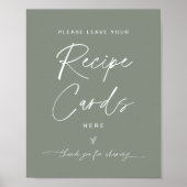 SAGE Recipe Kaart Sign - Verlaat uw Ontvanger Poster (Voorkant)