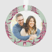 Sage Red Pagoda Kerstboom Verloving Ornament (achterkant)