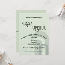 Sage Retro Funky Disco Bruiloft - Vet Modern Plezi