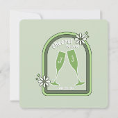 Sage Retro Funky Disco Wedding - Save the Date Kaart (Achterkant)