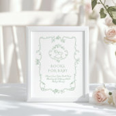 Sage Rocking Horse Chinoiserie Boeken voor baby Poster