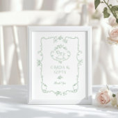 Sage Rocking Horse Chinoiserie Kaarten en geschenk Poster