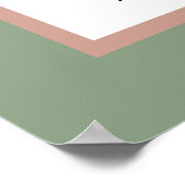 Sage Roos Gold Tropical Palm Wedding-zitschema Poster (Hoek)