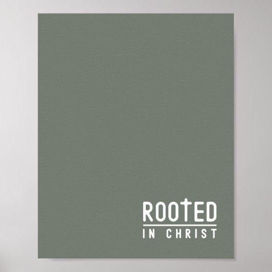 Sage Rooted Christelijk Faith Quote Poster (Voorkant)